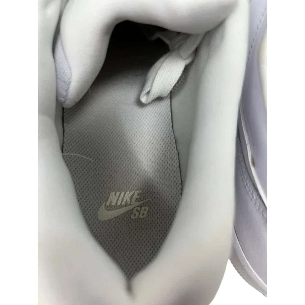Nike Sneaker Men's Size 10 SB Force 58 Premium Triple White DH7505-100 Leather